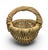1960s Vintage Small French 9” Handwoven Thick Wicker Gathering Basket For Sale - Image 5 of 12