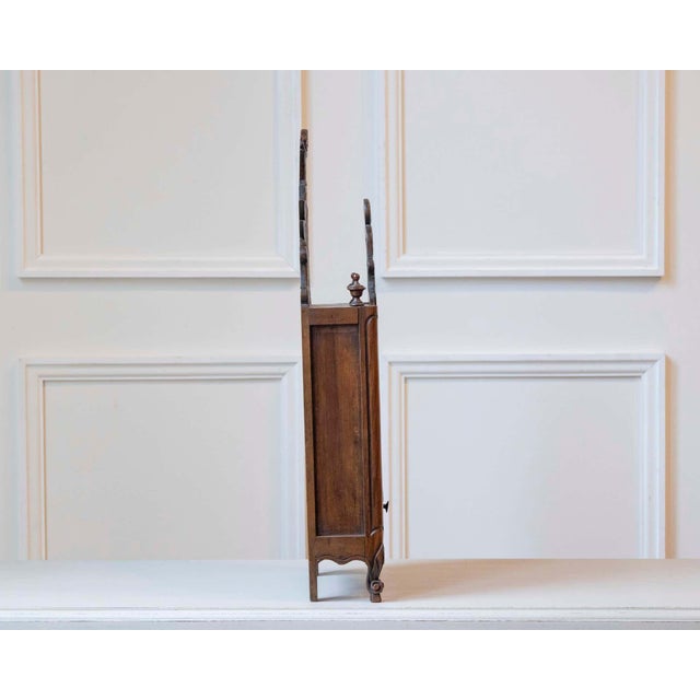 Brown Large Provençal Walnut Fariniero with Carved Openwork, Early 19th Century For Sale - Image 8 of 8