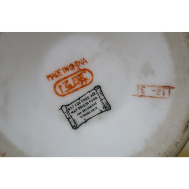 Ceramic Pair Chinese Imari Style Handled Cachepots Planters Jardinieres Urns 7" For Sale - Image 7 of 14