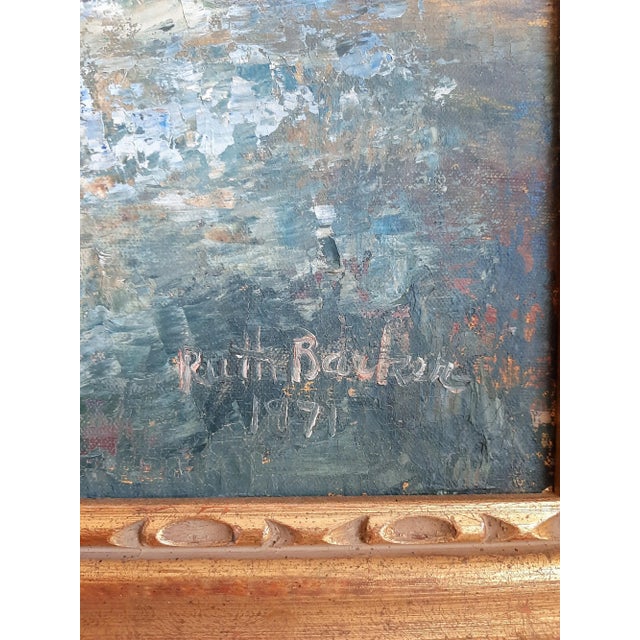 1970s Vintage Bluebonnet Texas Painting Signed For Sale - Image 5 of 8