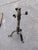 1950's Vintage Cast Iron Fireplace Tools Stand Set 4 Piece Seymour Style For Sale In Washington DC - Image 6 of 6