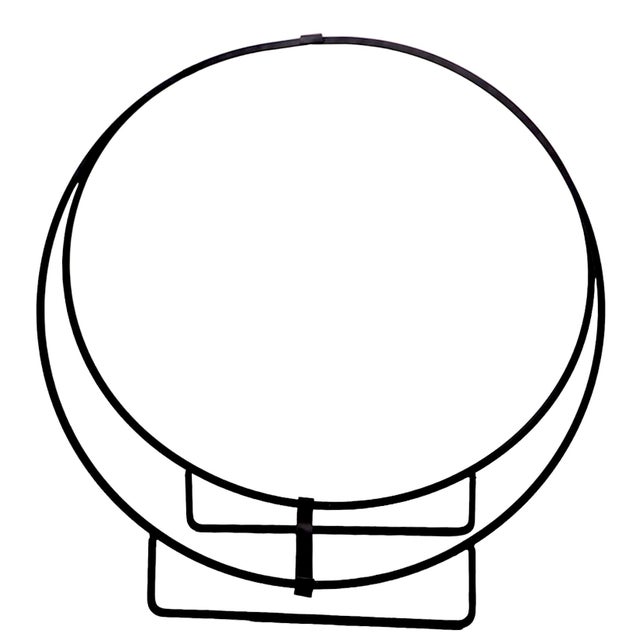 Nice heavy gauge Mid Century vintage firewood log holder, new repaint black. Suitable for both indoor and outdoor use,...