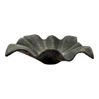 Willy Guhl Style Cast Iron Handkerchief Planter For Sale