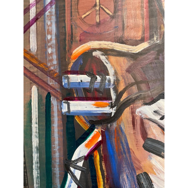 Original Modern Painting on Board "The Last Bookstore" Social Commentary For Sale - Image 4 of 10