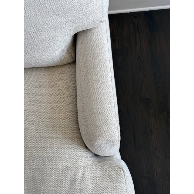 Pair of A. Rudin No. 681 Lounge Chairs Upholstered in Ivory/Beige Fabric For Sale - Image 12 of 14