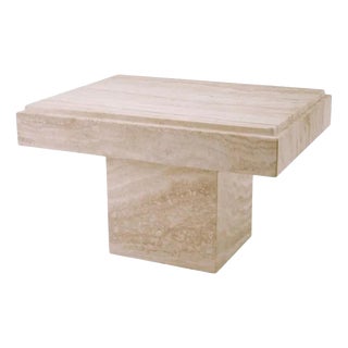 Beige Travertine Coffee Table For Sale