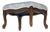 Antique French Footstool, Hand Carved, Upholstered in Italian Damask For Sale