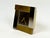 Postmodern French Brutalist Steel and Brass Table Clock from Seiko, Japan, 1980s For Sale - Image 3 of 14