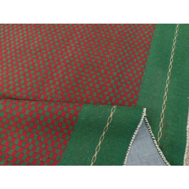 Emerald Galerie Shabab Collection Mid-20th Century, Handmade Turkish Flatweave Kilim Accent Rug For Sale - Image 8 of 9