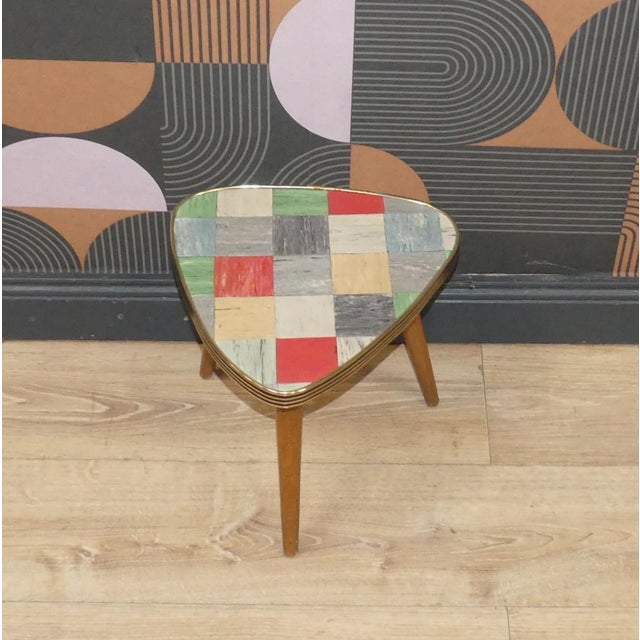 Vintage Flower Stand in Linoleum, 1950s For Sale - Image 9 of 9