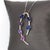 2020s 14k White Gold Ombre Purple Sapphire Pendant With Natural Diamonds For Sale - Image 5 of 8