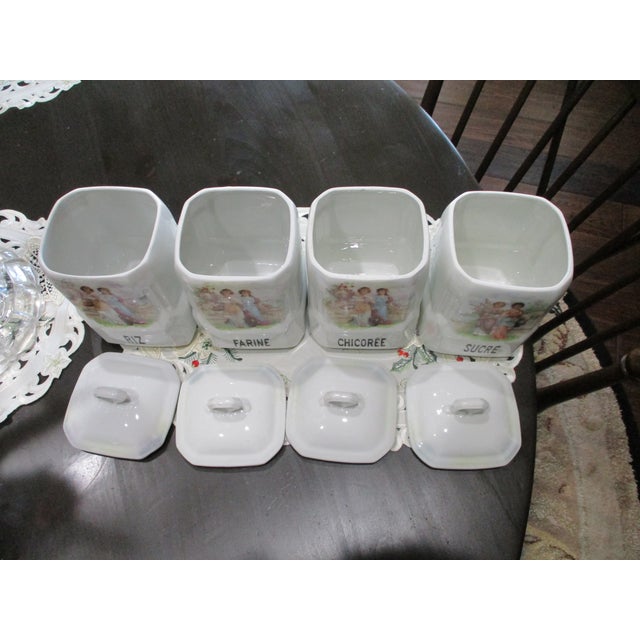 12 Piece Rare Pattern Victoria Czecho Slovakia Canisters W/ Spice Canisters For Sale - Image 17 of 18