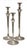 Vintage Tall Sculptural Hammered Silver Metal Candlesticks- Set of 3 For Sale In Atlanta - Image 6 of 6