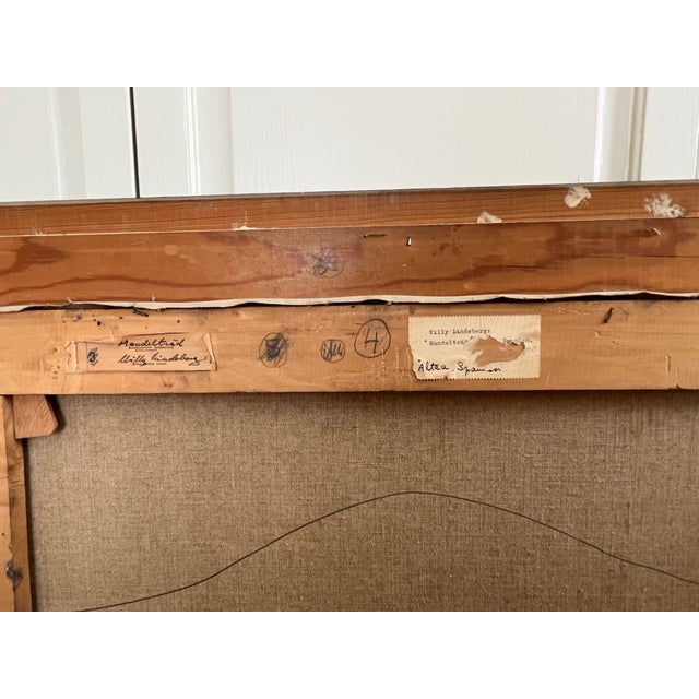 Vintage Swedish Original Oil Painting - Almond Tree by Willy Lindeberg For Sale - Image 12 of 12