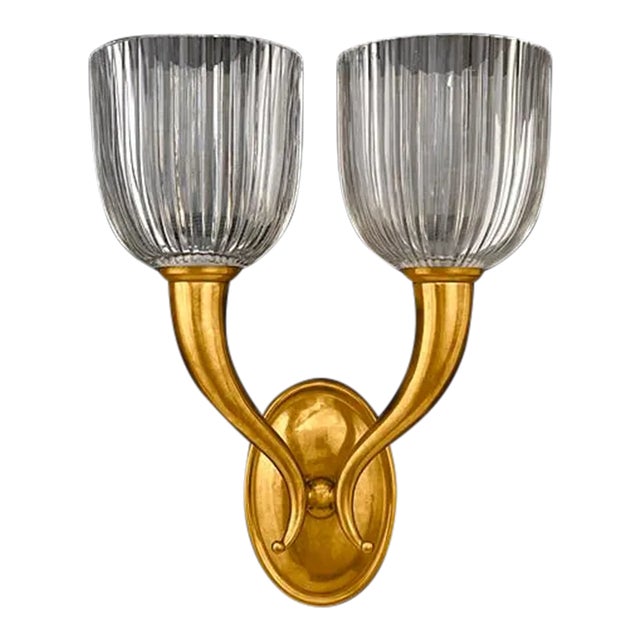 Olympia Due Sconce in Gold Finish For Sale