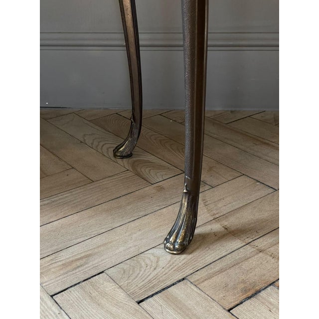 Metal Vintage Italian Console Table with Marble Top, 1960 For Sale - Image 7 of 8