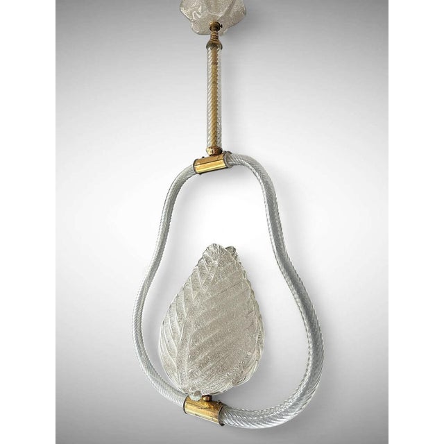 Hanging Light in Murano Glass by Barovier and Toso For Sale - Image 3 of 8