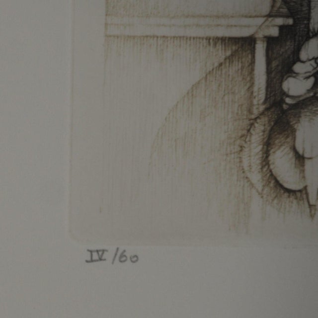 Fred Deux, The Threshold, Original Engraving For Sale - Image 4 of 6