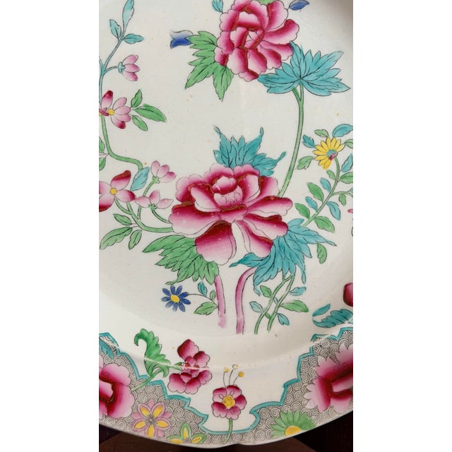 Pair Antique Chinoiserie Style Georgian Hicks & Meigh Ironstone Plates For Sale In Savannah - Image 6 of 9