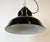 Black Industrial Black Enamel Factory Lamp with Cast Iron Top from Elektrosvit, 1960s For Sale - Image 8 of 17