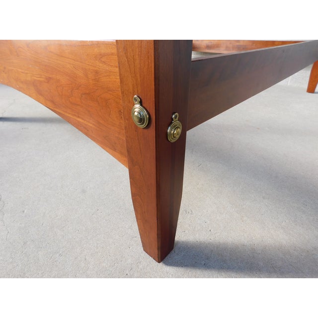 Ethan Allen American Impressions Full Size Shaker Style Tester Poster Bed Solid Wood, Posters, with Tester Canopy Frame....