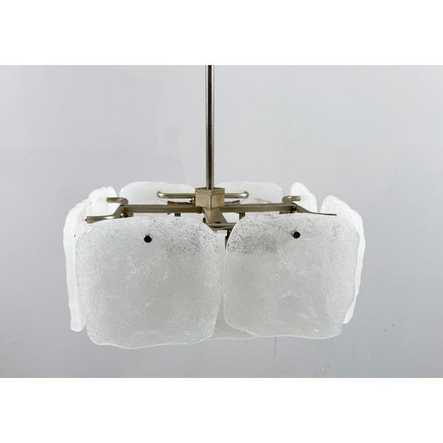 Ice Glass Bernstein Ceiling Lamp by J. T. Kalmar for Kalmar Franken, Austria, 1960s For Sale - Image 6 of 18