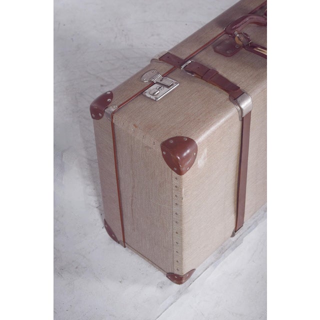 Mid-Century Modern Travelling Bag with Leather, 1950s For Sale - Image 10 of 13