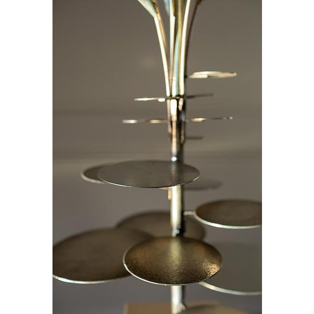 Brass 1970's Hollywood Regency French Lilly Pad Table Lamp, Maison Jansen Style For Sale - Image 8 of 10