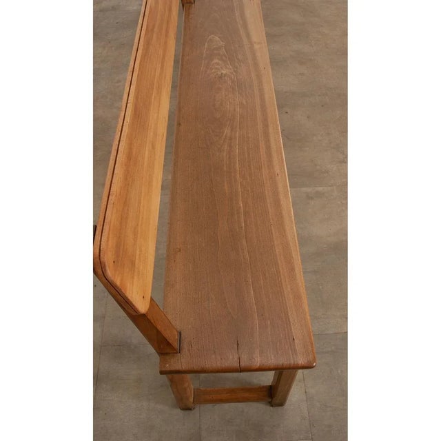 French 10’ Long Pine Bench For Sale - Image 10 of 13