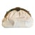 Judith Leiber Style Ivory Karung Snake Clutch With Two Toned Clasp For Sale