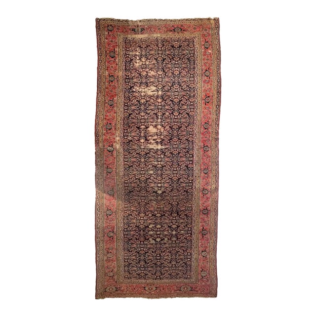 Antique Kurdish Kelleh Gallery Runner C. 1900's Rug 7.4 x 19.5 For Sale