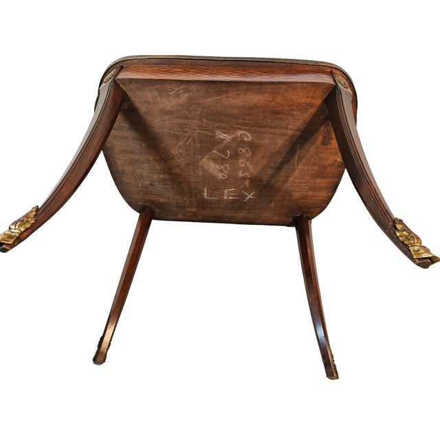 French Louis XV Style Marquetry Side Table With Bronze Accents, Circa 1900 For Sale - Image 13 of 14