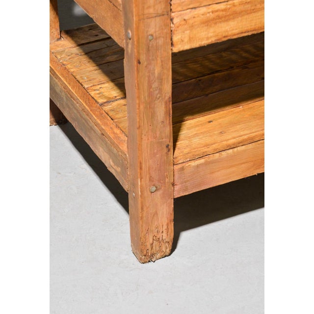 English 19th Century British Pine Large Potting Table / Island For Sale - Image 3 of 4