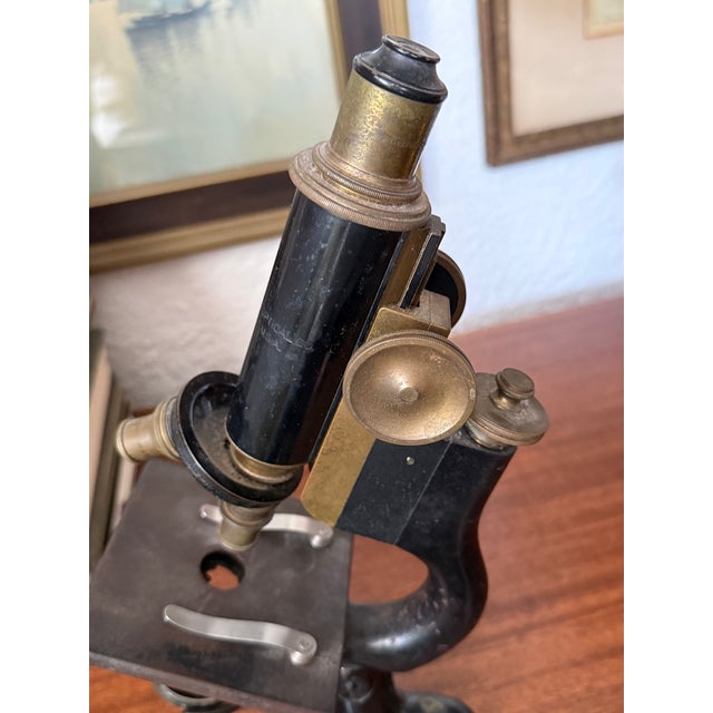 American Antique Bausch and Lomb Microscope For Sale - Image 3 of 14
