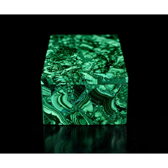 Malachite Box Rainbow Genuine Gemstone Italian Made For Sale - Image 12 of 15