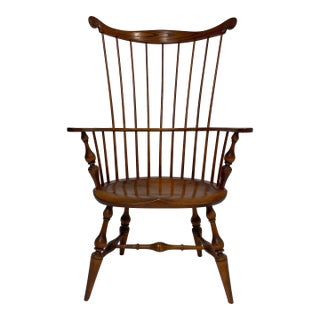 D.R Dimes Country Comb Back Arm Chair in Olde Amber Finish For Sale