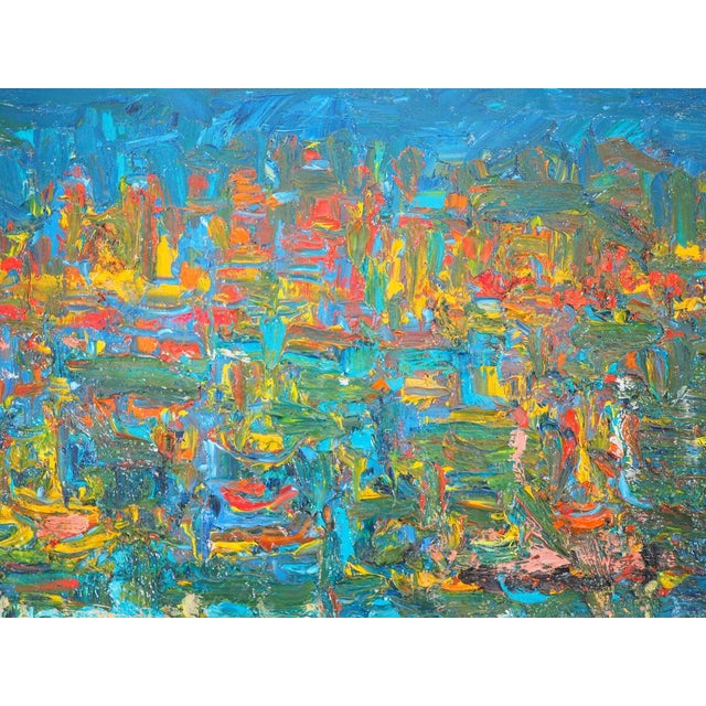 André Cottavoz, Nighttime on the Harbour of St Tropez, 1960, Oil on Canvas For Sale - Image 8 of 11