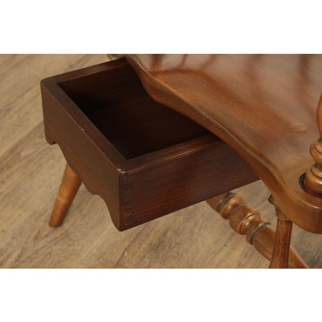 1970s Frederick Duckloe & Bros Windsor Style Writing Armchair For Sale - Image 10 of 13