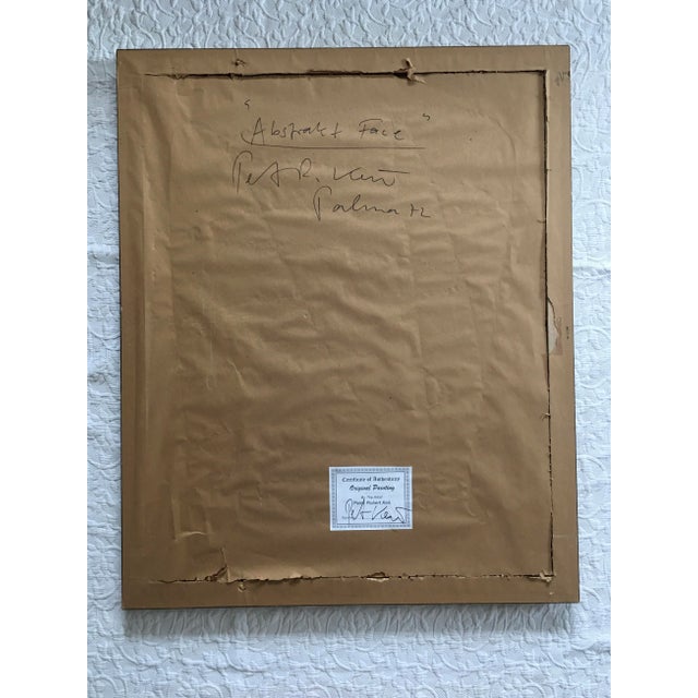 1970s “Abstract Face” Titled Painting by Peter Keil, 1972 For Sale - Image 5 of 7