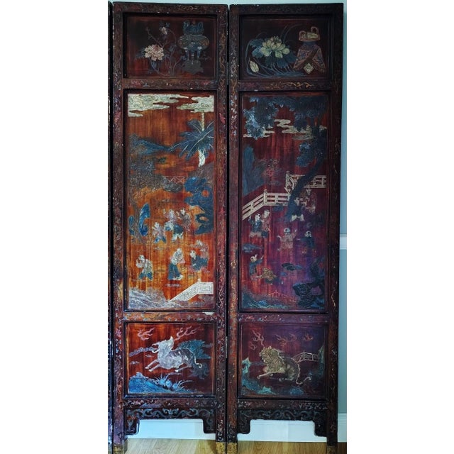 Antique Chinese Coromandel Screen For Sale - Image 10 of 18