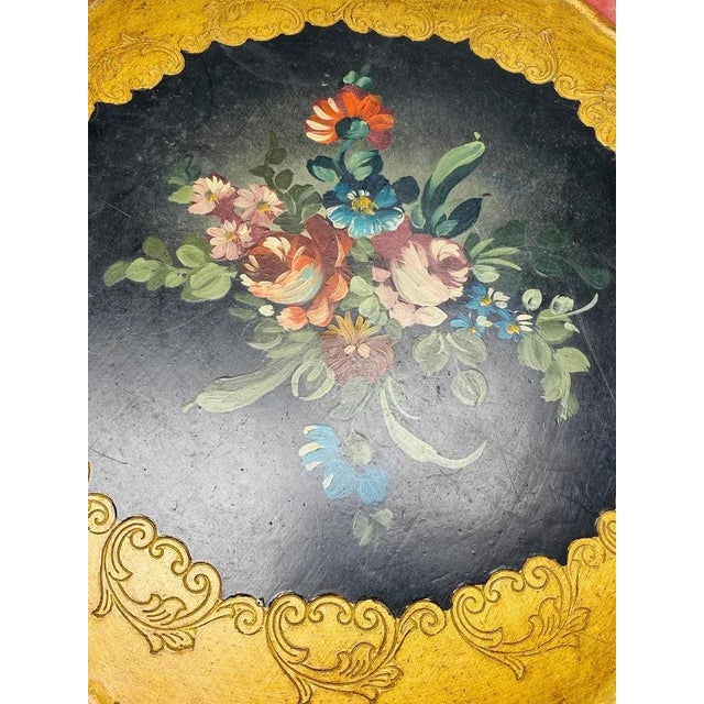 Gold Wood Florentine Tray, Italy, 1960s For Sale - Image 8 of 9