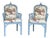 1980s Pair Newly Upholstered Blue Chinese Chippendale Chairs in Schumacher Tientsin Toile For Sale - Image 17 of 17