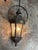 Outdoor Metal + Glass Three Light Lantern, Vintage For Sale - Image 9 of 12