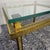 Hollywood Regency Side Table in Engraved Brass and Glass, 1970s For Sale - Image 3 of 13