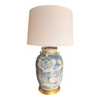 Legend of Asia Blue and White Table Lamp For Sale