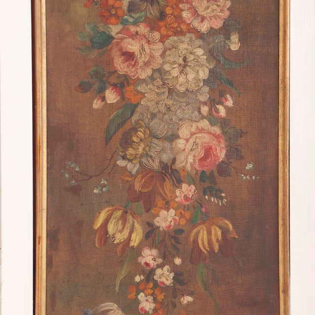 Set of 4 Floral Painted Decorative Wood Panels, C. 1930 For Sale - Image 9 of 9