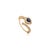 Art Deco 14k Yellow Gold Pear-Shape Blue Sapphire & Diamond Bypass Ring Size 6 For Sale - Image 3 of 13