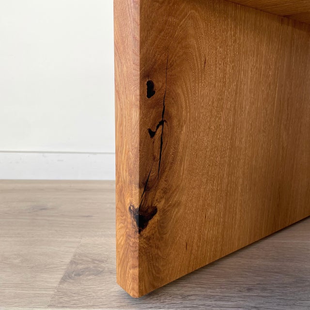 Handmade Modern White Oak Side Table For Sale - Image 12 of 12
