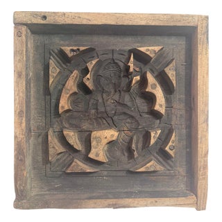 Ganesh Wood Wall Art 1 / 2 For Sale