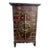 Antique Chinoiserie Style Mahogany Tansu 2 Door Chest. Dowry Cabinet, Engraved Brass Hardware For Sale